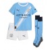 Manchester City Erling Haaland #9 Prima Maglia Bambino 2025-26 Manica Corta (+ Pantaloni corti)